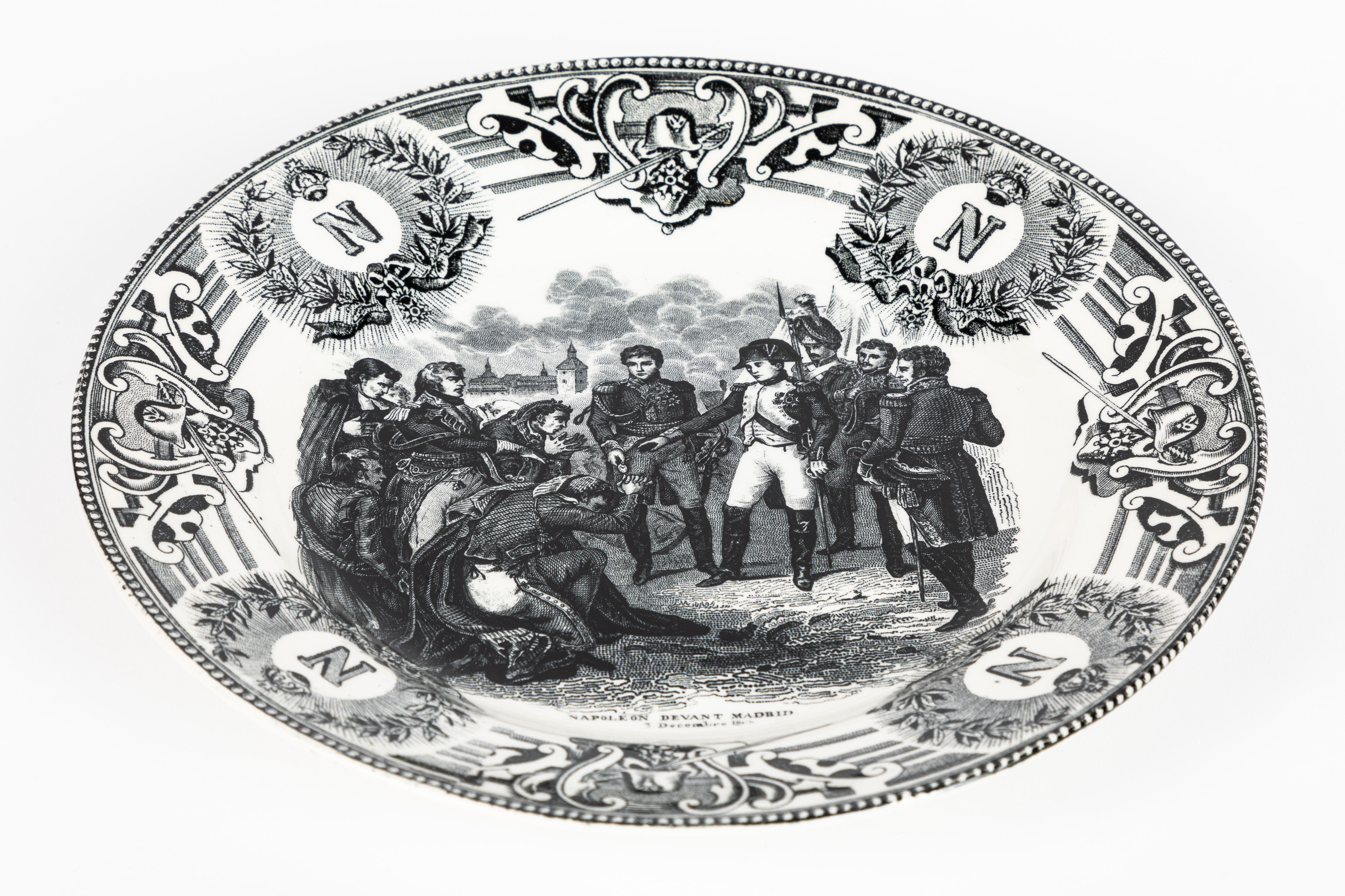 19th Century Boch Freres Napoleonic Plates, Set of 10 3