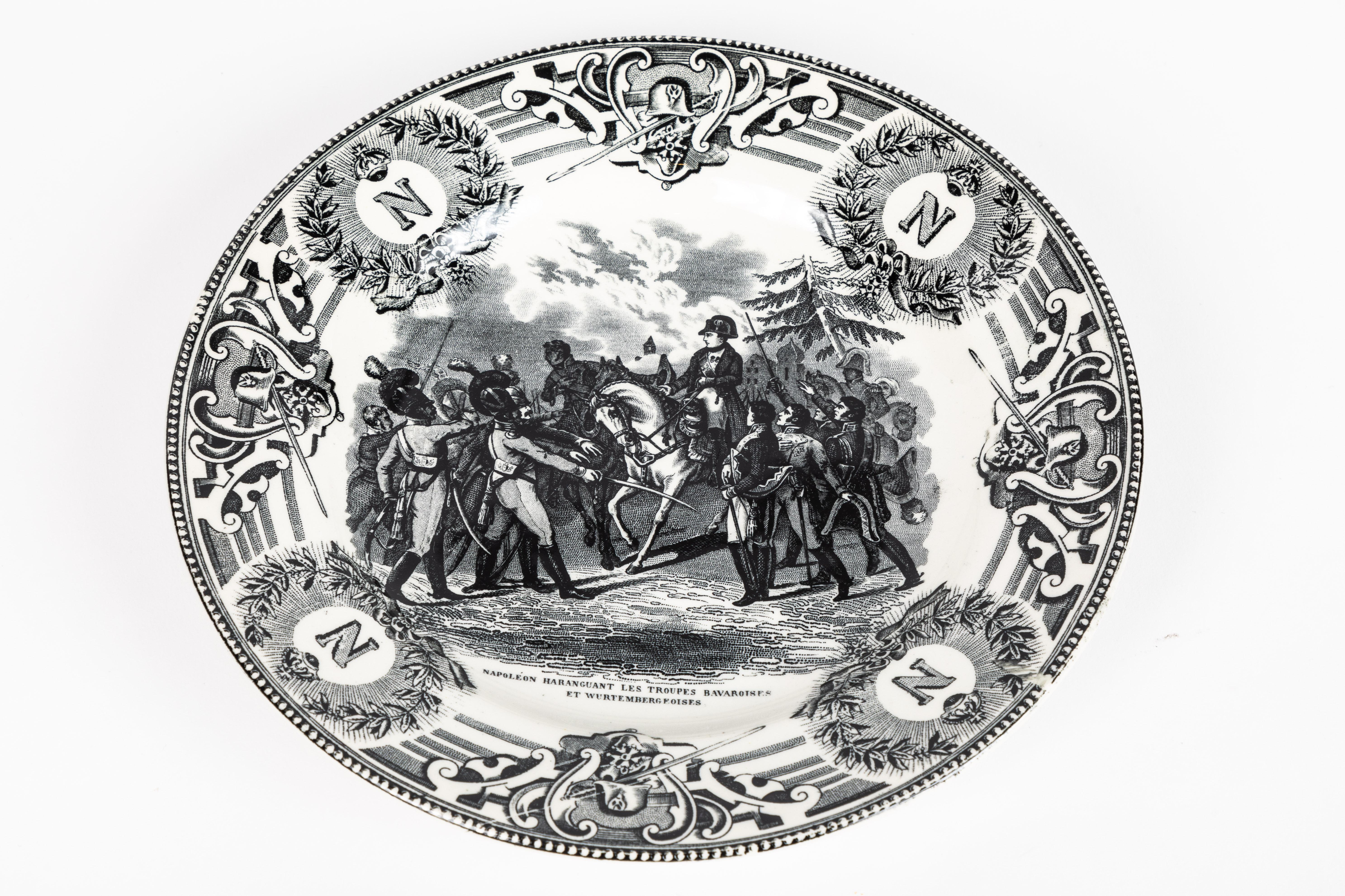 19th Century Boch Freres Napoleonic Plates, Set of 10 5