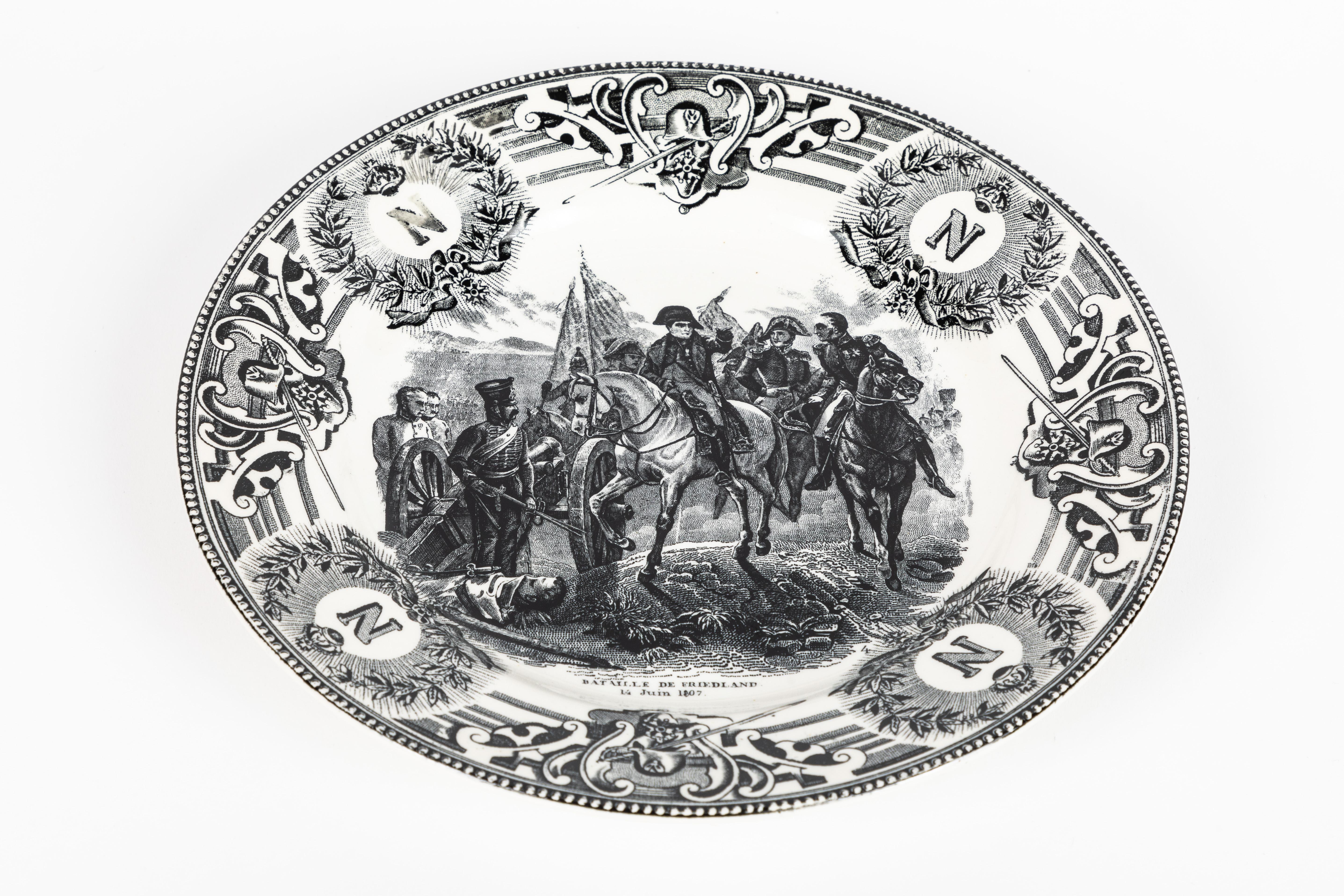 20th Century 19th Century Boch Freres Napoleonic Plates, Set of 10