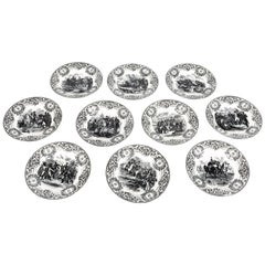 19th Century Boch Freres Napoleonic Plates, Set of 10