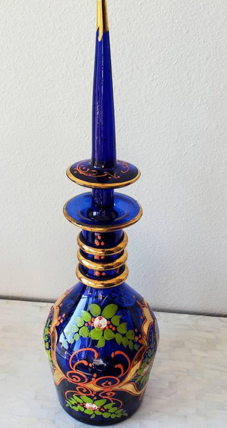 19th Century Bohemian Art Glass Decanter, Set of Three For Sale 1