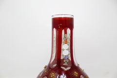 19th Century Bohemian Glass Hookah Base with Jeweles