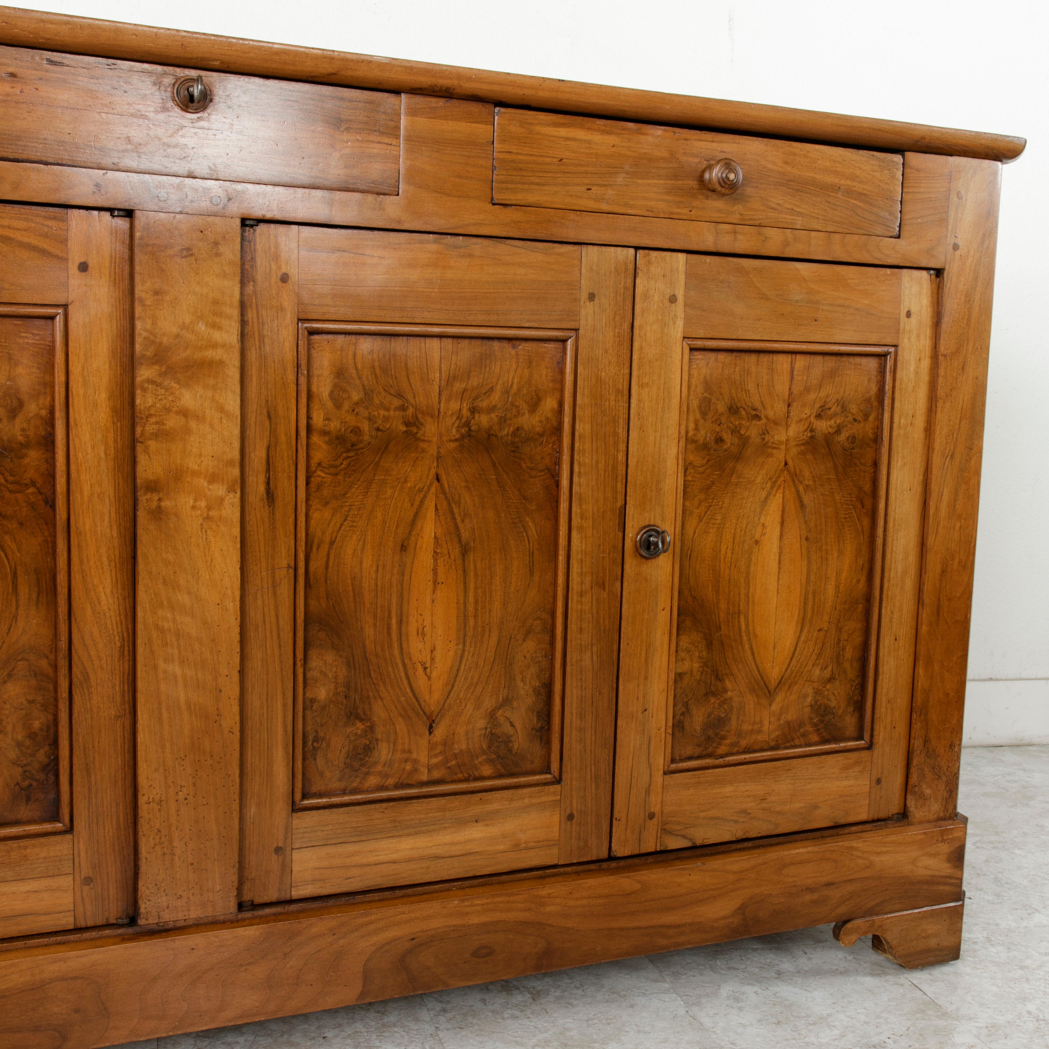19th Century Book Matched Walnut Louis Philippe Enfilade Sideboard 3