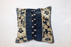 19th Century Border Chinese Rug Pillow