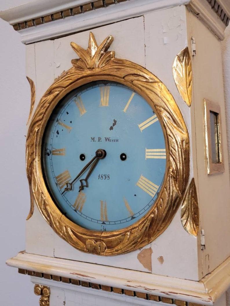 Pine 19th Century Bornholm Tall Clock by Mogens Peter M. P. Westh