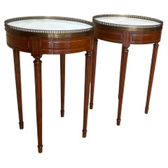 19th Century Bouillotte Louis XVI Style, Kidney Shaped Side Tables or Nightstand