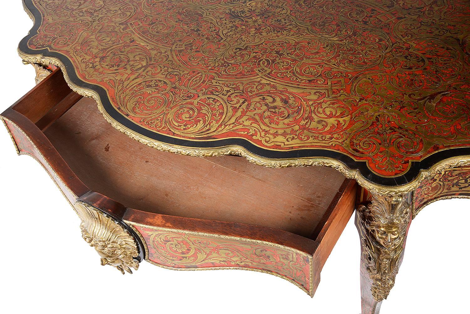 Tortoise Shell 19th Century Boulle Centre Table For Sale