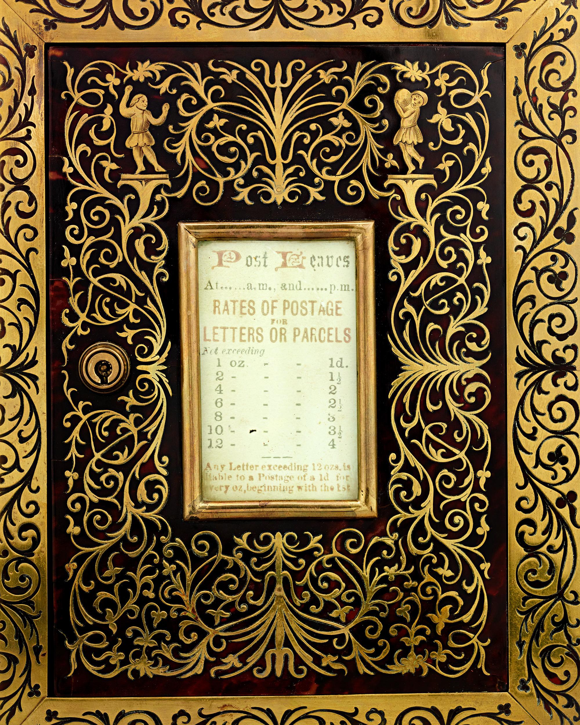 English 19th-Century Boulle Inlay Post Box