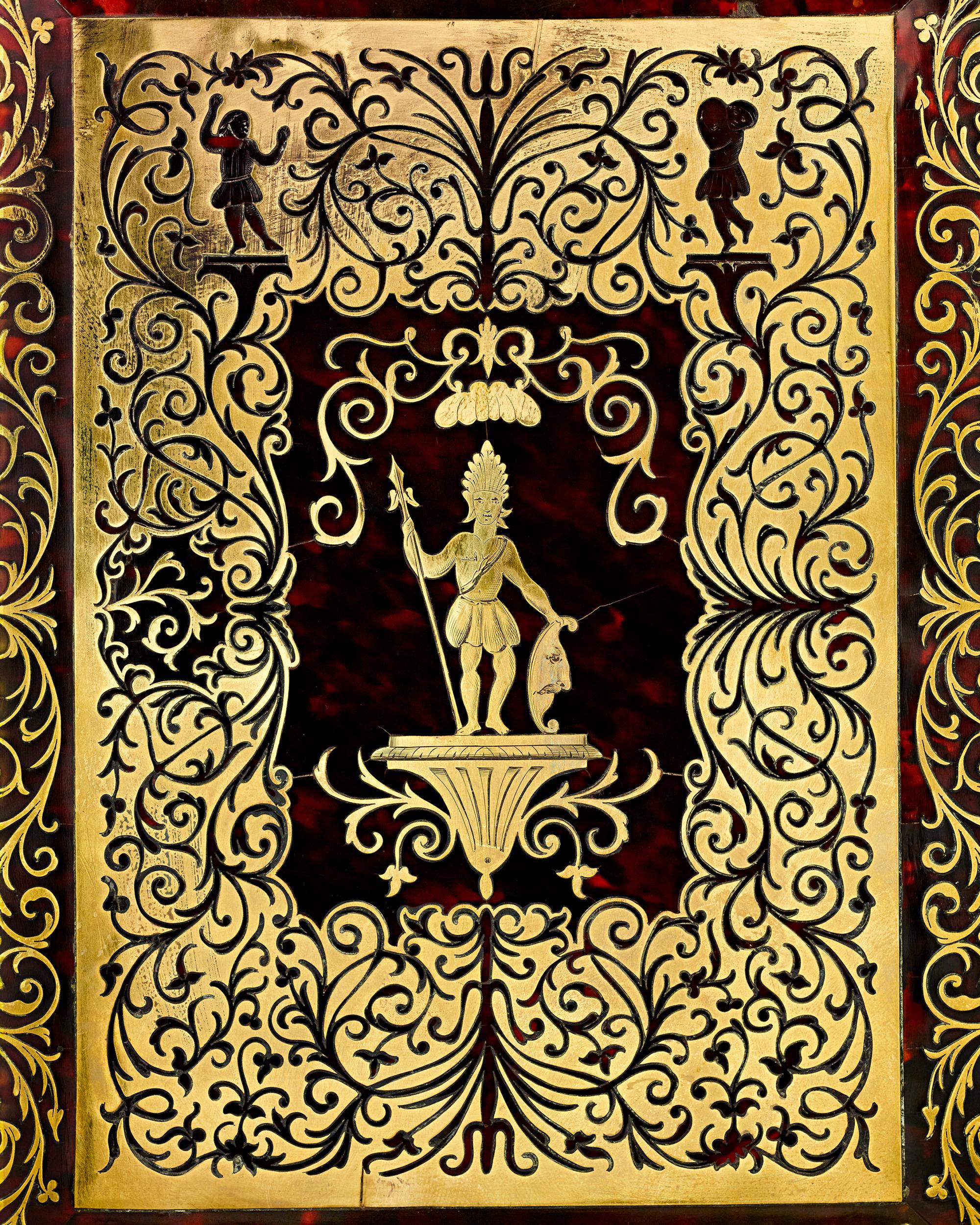 19th-Century Boulle Inlay Post Box In Excellent Condition In New Orleans, LA