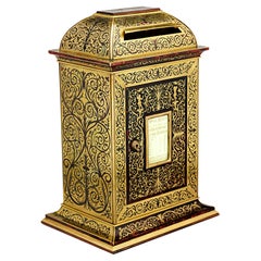 Antique 19th-Century Boulle Inlay Post Box