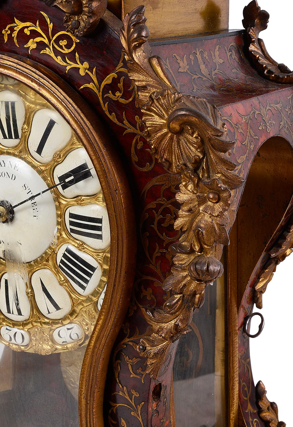 French 19th Century Boulle Mantel Clock For Sale