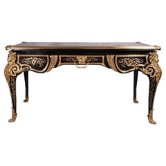 19th Century Boulle Ormolu and Ebony Bureau Plat/Desk by Mathieu Béfort, France