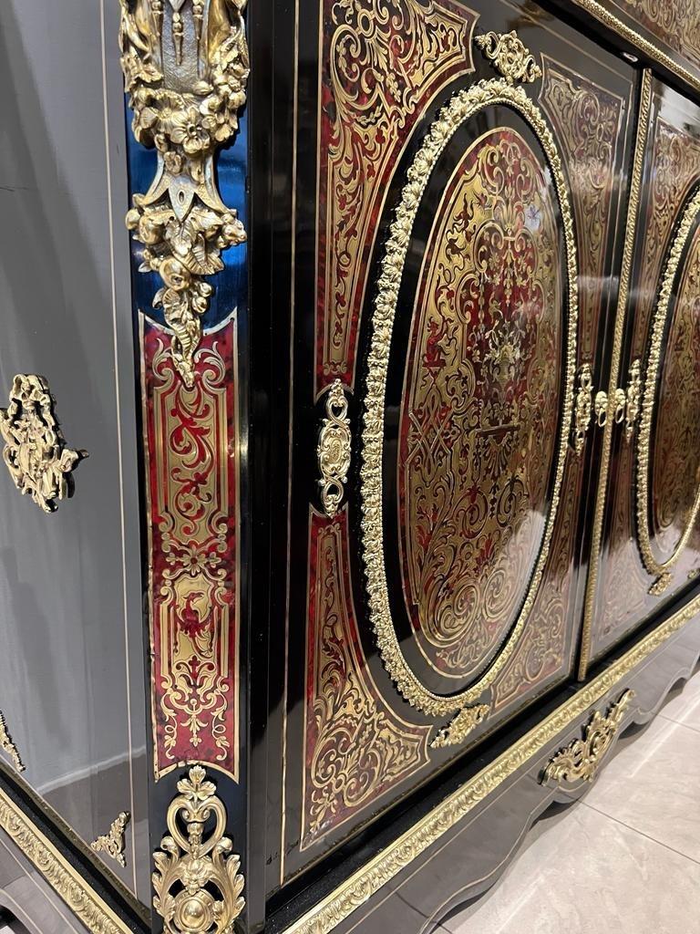 19th Century Boulle-Style Buffet in Marquetry from the Napoleon III Period For Sale 2