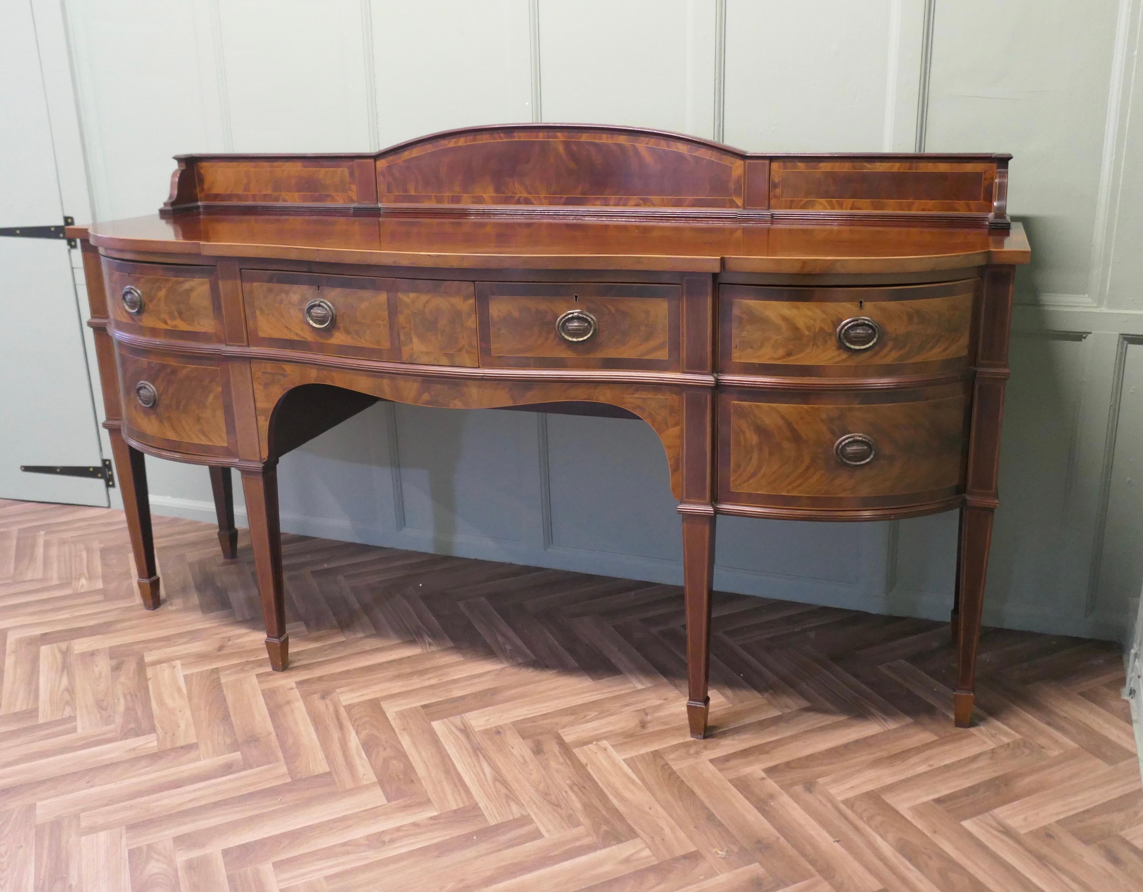 Georgian 19th Century Bow Front Dresser   This is a lovely old piece For Sale