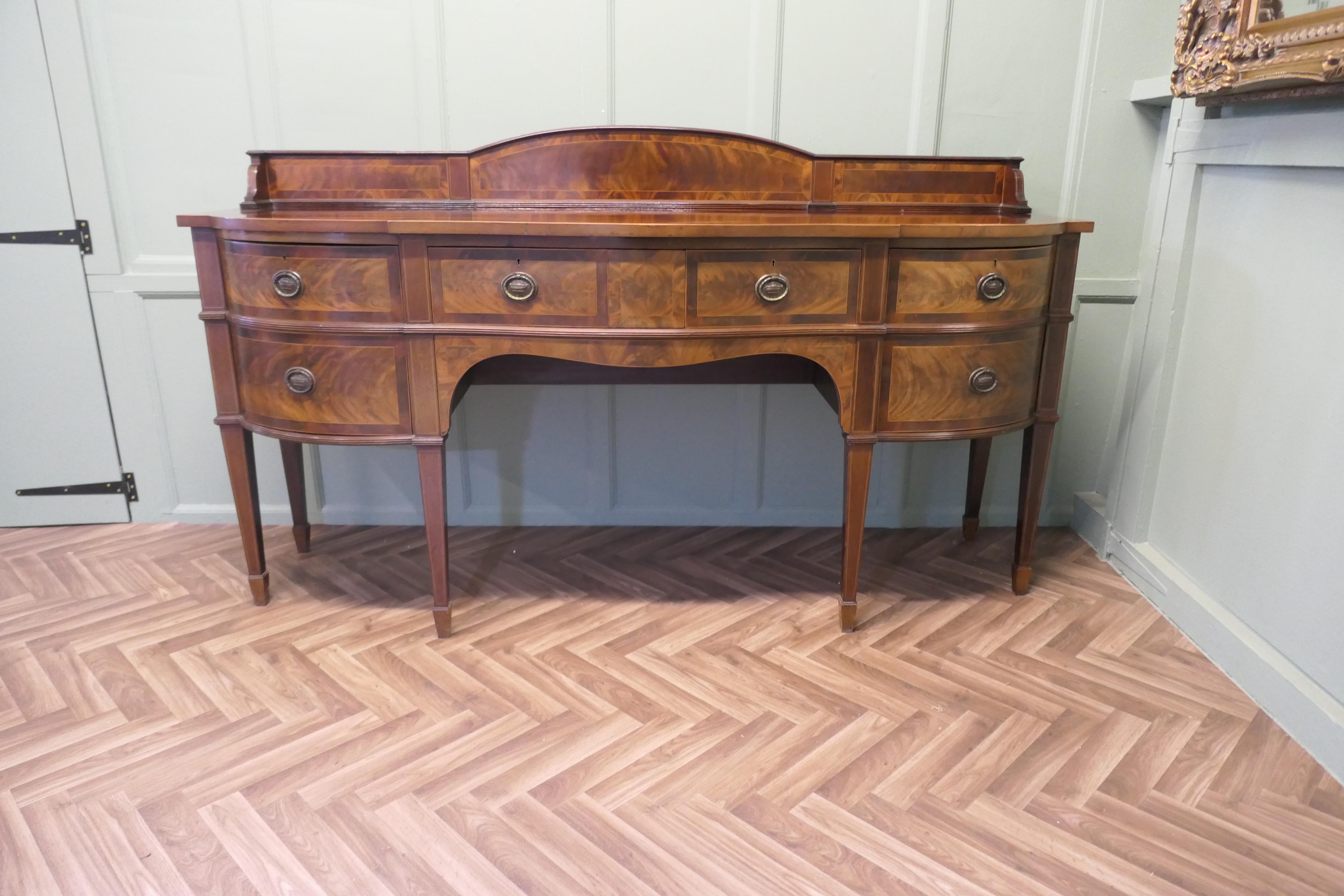 Mahogany 19th Century Bow Front Dresser   This is a lovely old piece For Sale