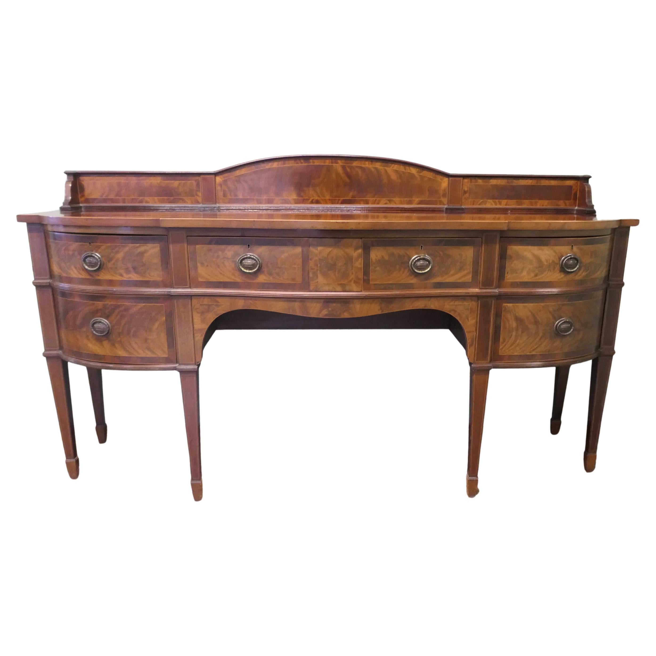 19th Century Bow Front Dresser   This is a lovely old piece For Sale