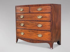 19th Century Bow Front Inlay Chest of Drawers