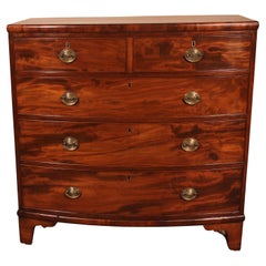 Antique 19th Century Bowfront Chest of Drawers in Mahogany