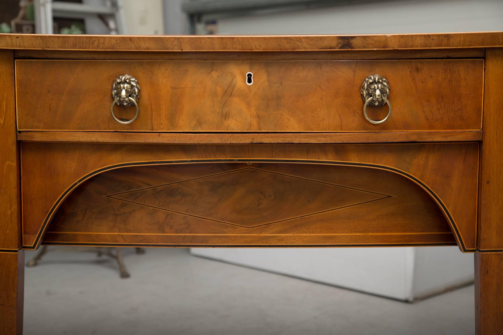 19th Century Bowfront Mahogany Sideboard 4