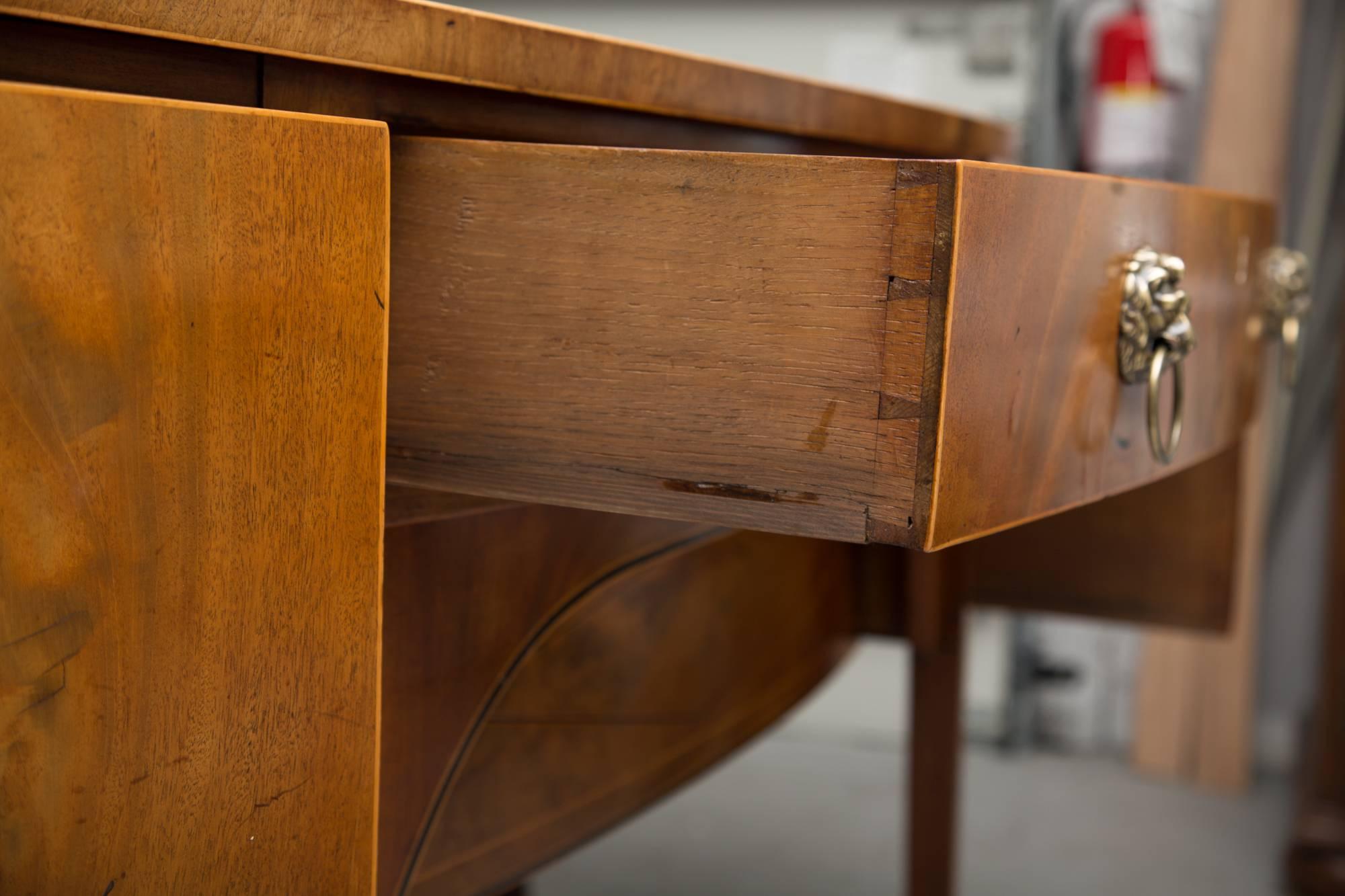 English 19th Century Bowfront Mahogany Sideboard