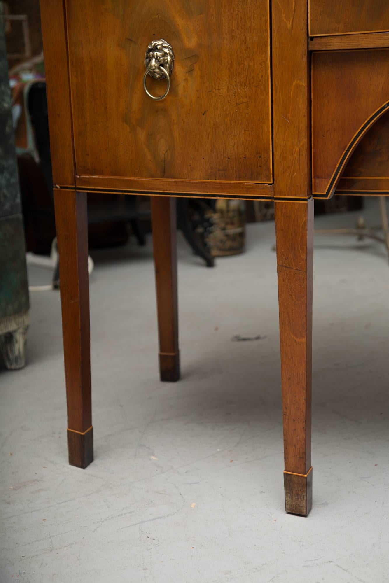 19th Century Bowfront Mahogany Sideboard 2