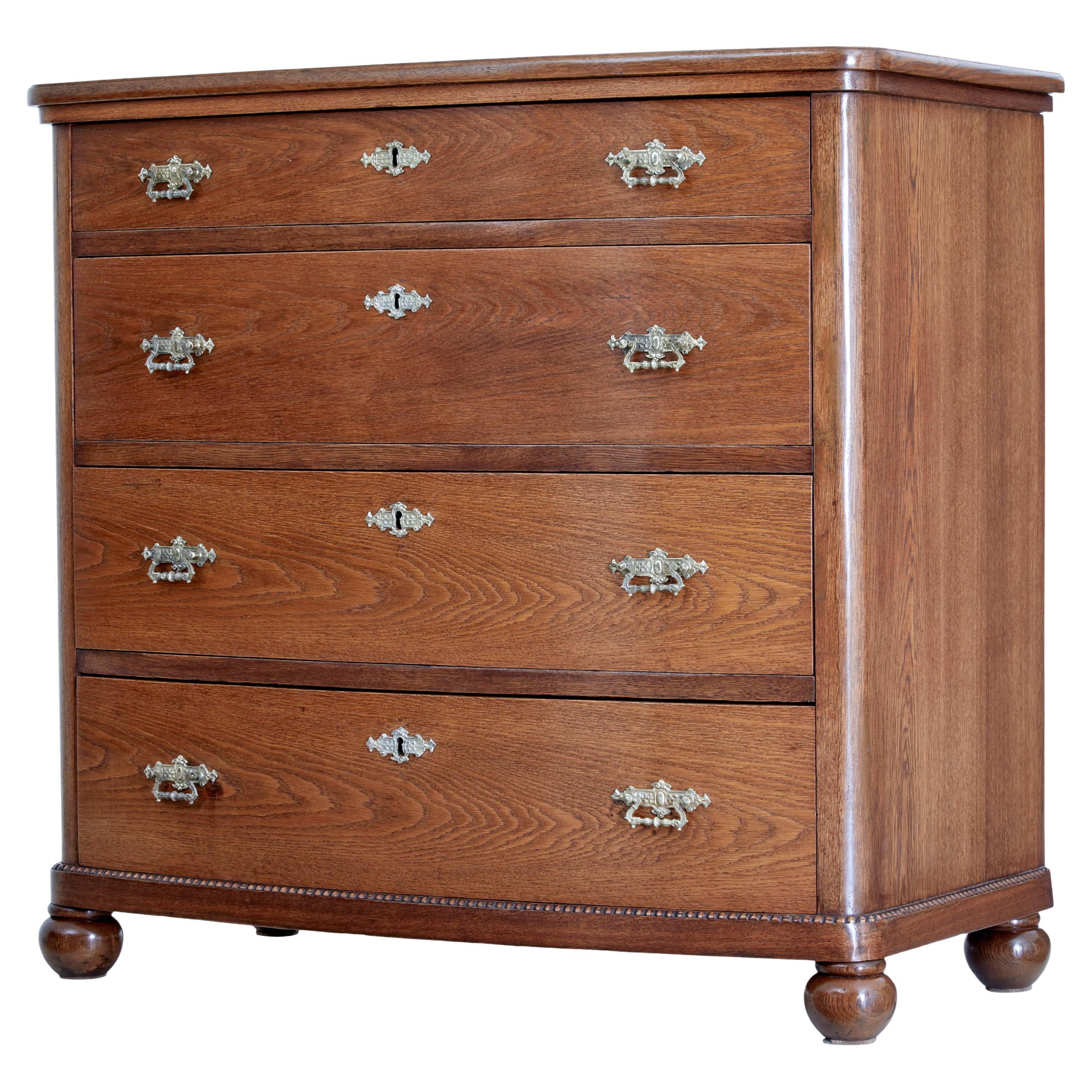 19th Century Bowfront Oak Chest of Drawers