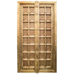 19th Century Brass and Copper on wood  Spanish Door