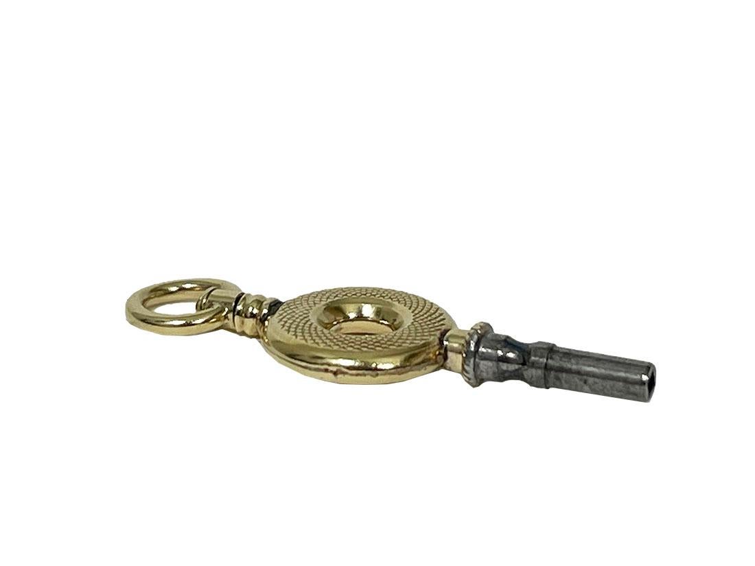 Olandese Chiave per orologio in ottone e oro del XIX secolo in vendita