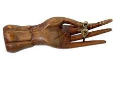 19th Century Brass and Gold Watch-Key with Citrine and Heliotrope Stones