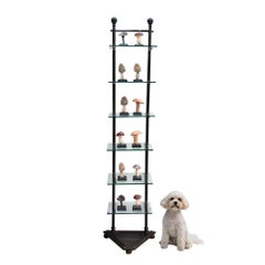 19th century brass and iron English shop display stand