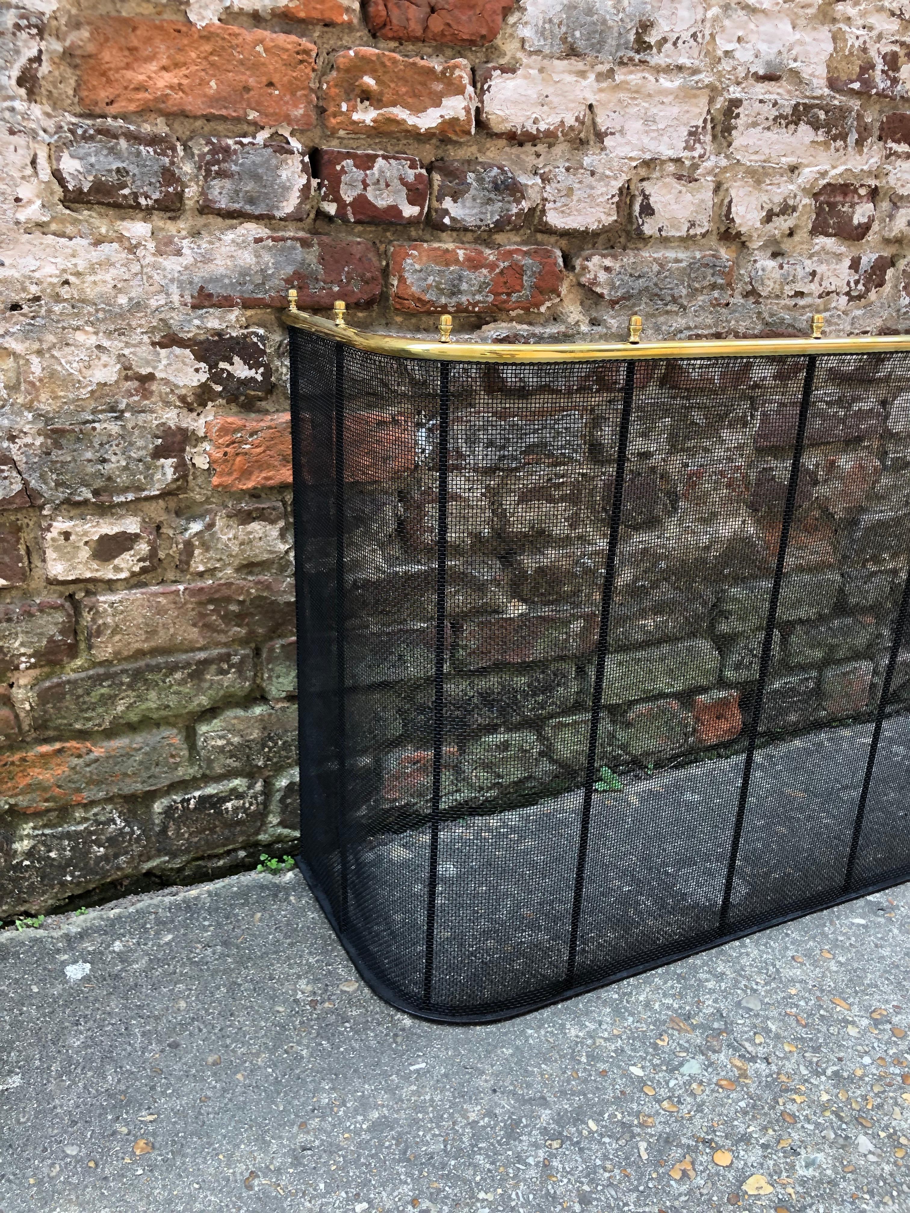 Unknown 19th Century Brass and Wire Work Nursery Fender