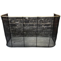 Antique 19th Century Brass and Wire Work Nursery Fender