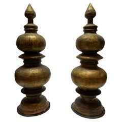 Asiatische Deko-Objekte aus Messing des 19. Jahrhunderts 