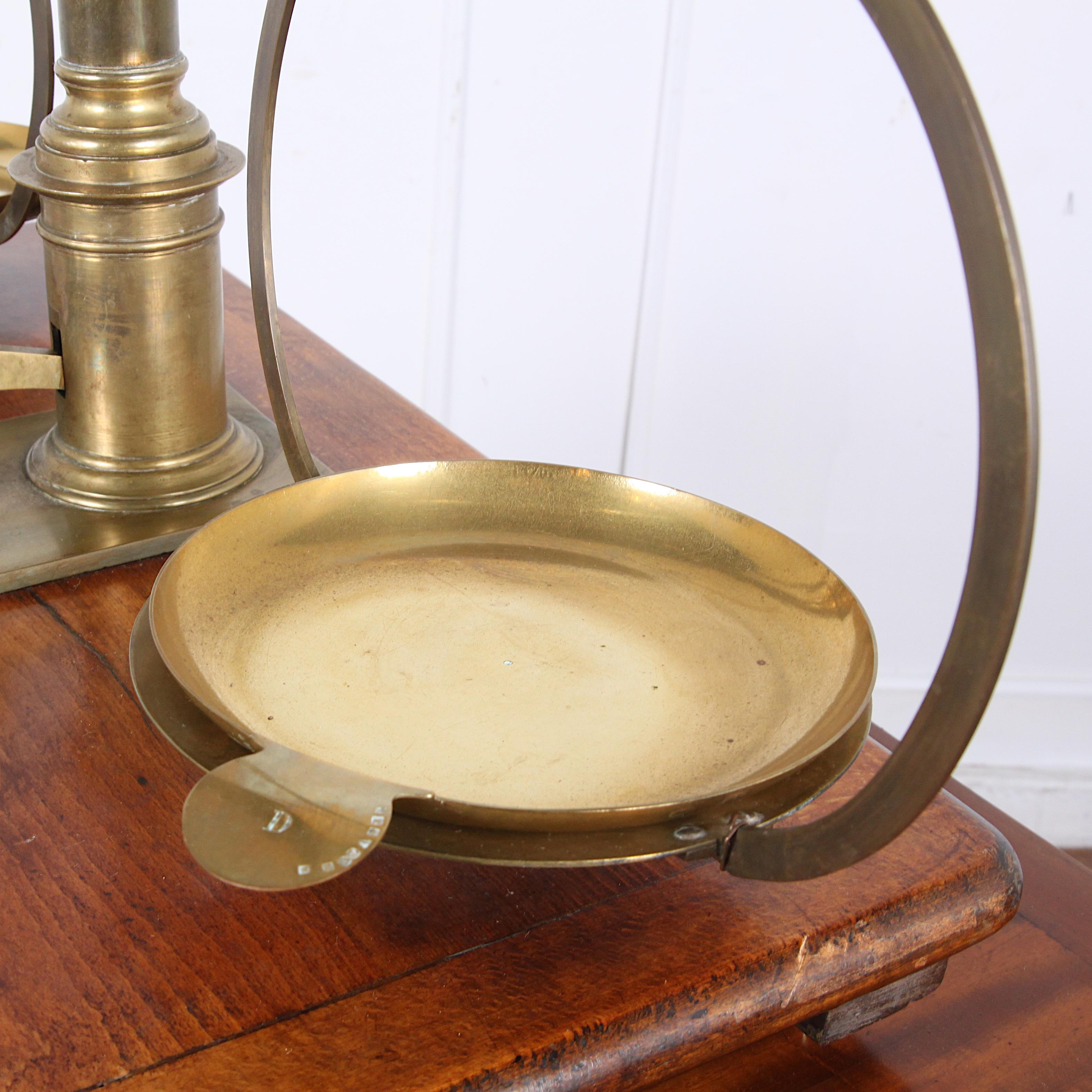 French 19th Century Brass Balance Scale