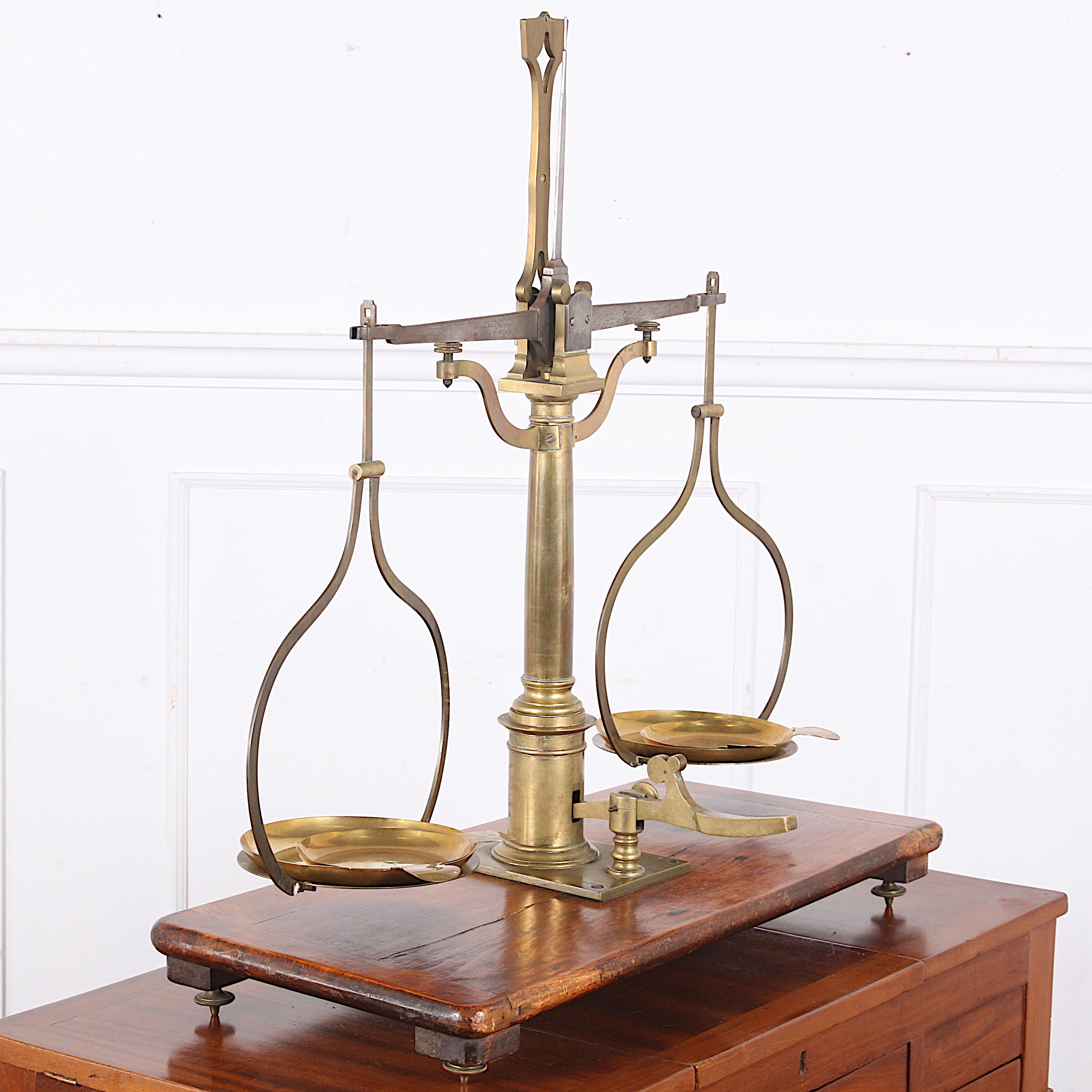 Late 19th Century 19th Century Brass Balance Scale