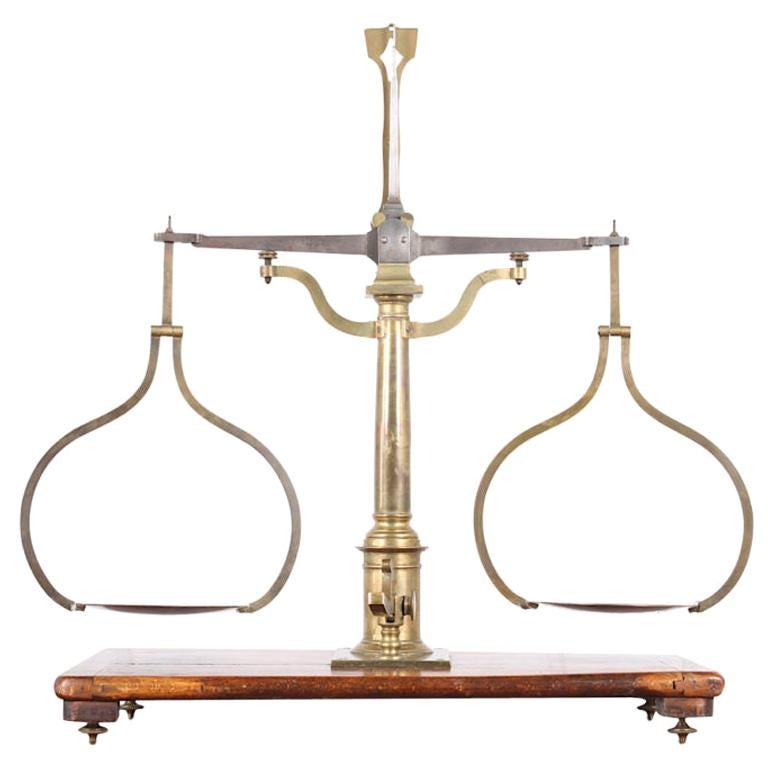 19th Century Brass Balance Scale