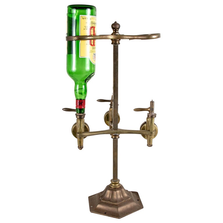 19th Century Brass Bar Optic Triple Dispenser For Sale at 1stDibs