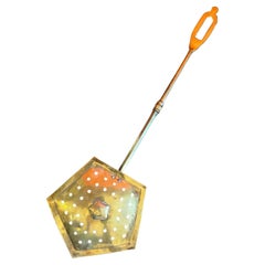 19th Century Brass Bed Warmer with Pierced Warming Chamber