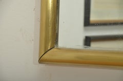 19th Century Brass Bistro Mirror, France, 1850