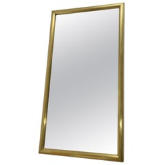 Antique 19th Century Brass Bistro Mirror, France, 1850