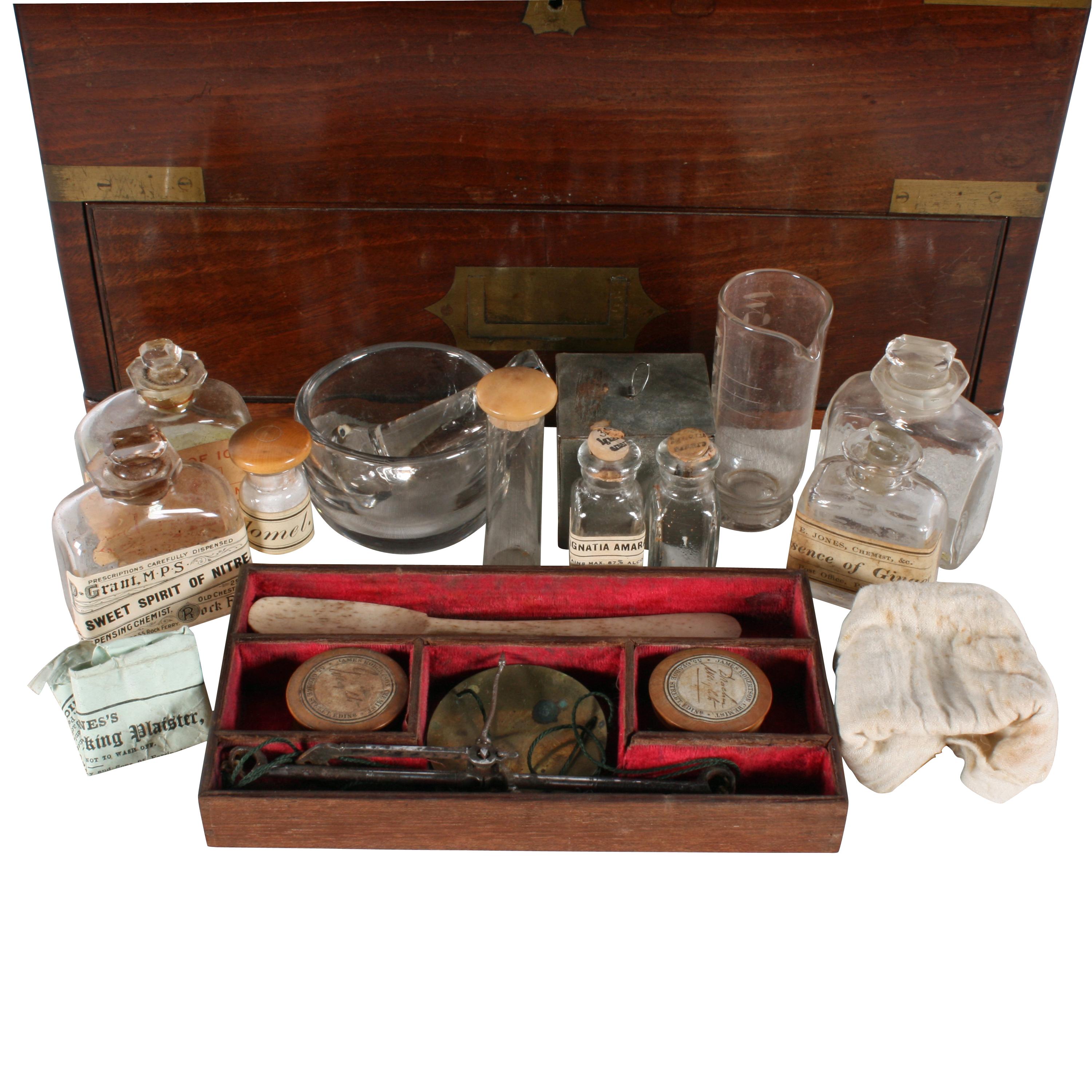 19th Century Brass Bound Apothecary Box For Sale 1