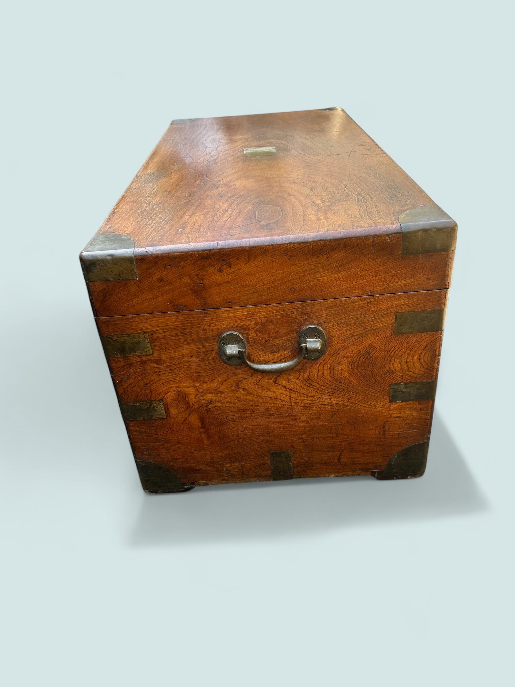 Hong Kong 19th Century Brass Bound Camphor Chest For Sale
