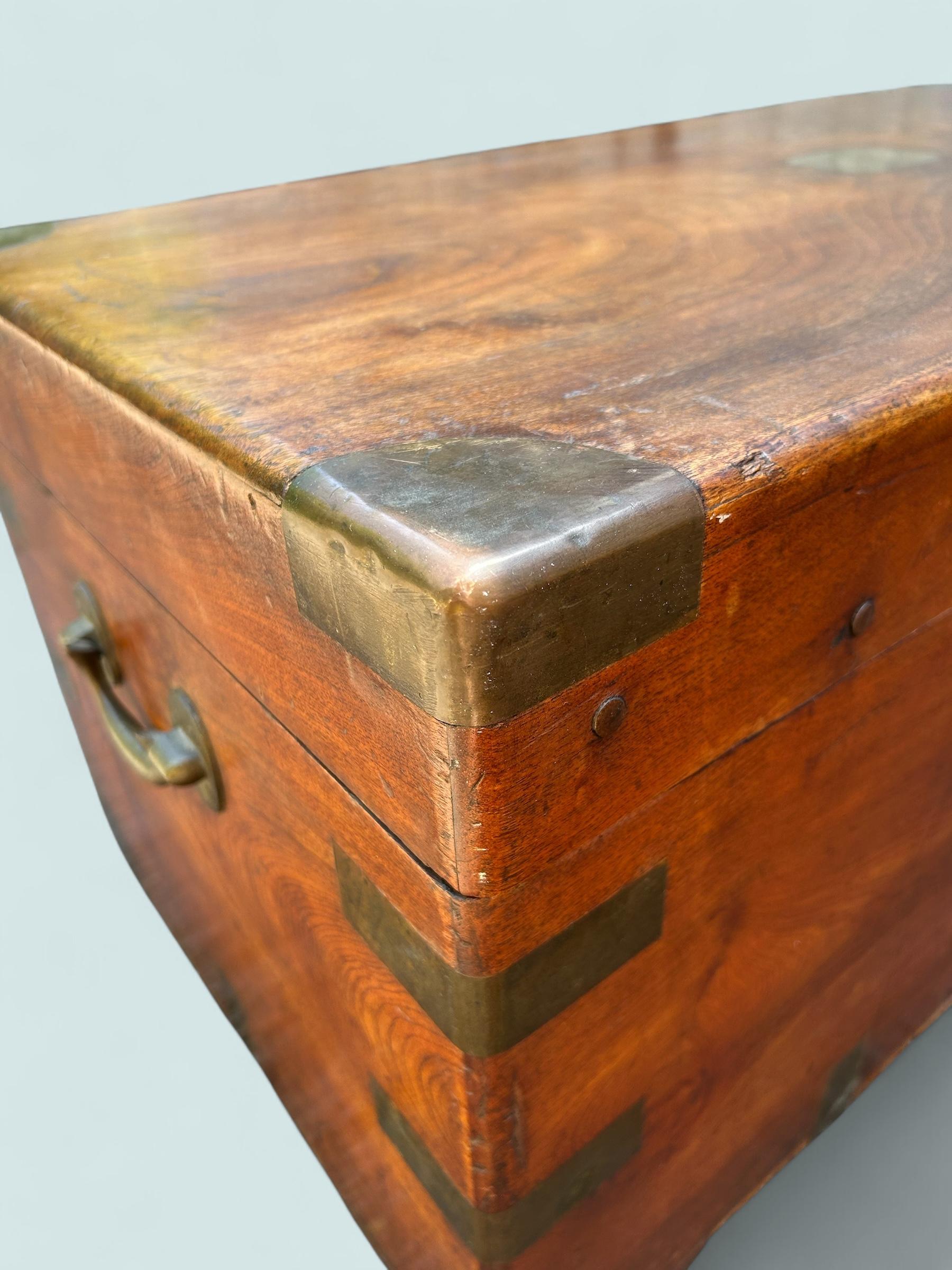 19th Century Brass Bound Camphor Chest In Good Condition For Sale In Sherborne, GB