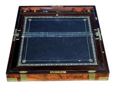 19th Century brass bound mahogany writing slope