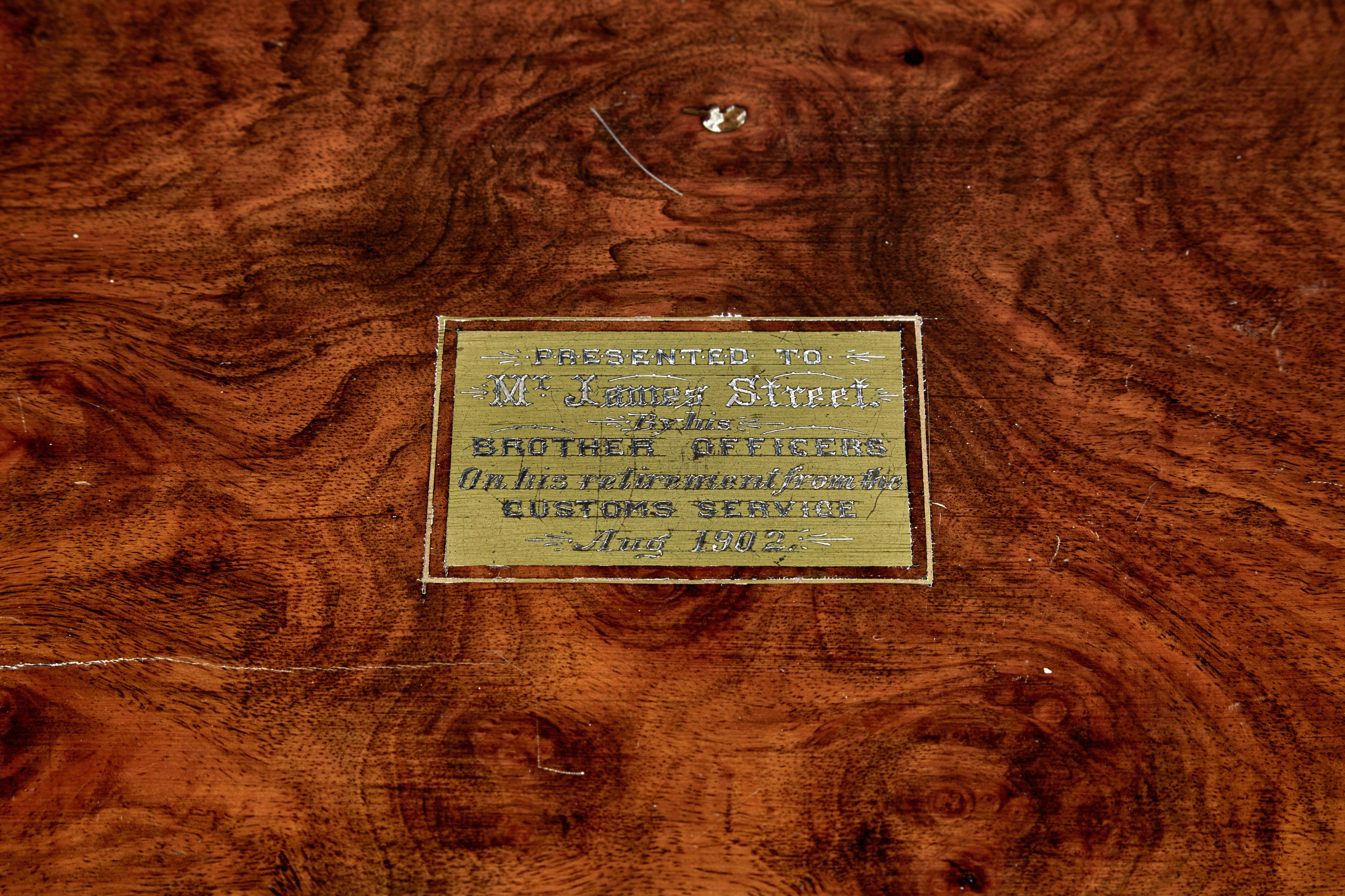 19th Century brass bound mahogany writing slope For Sale 1