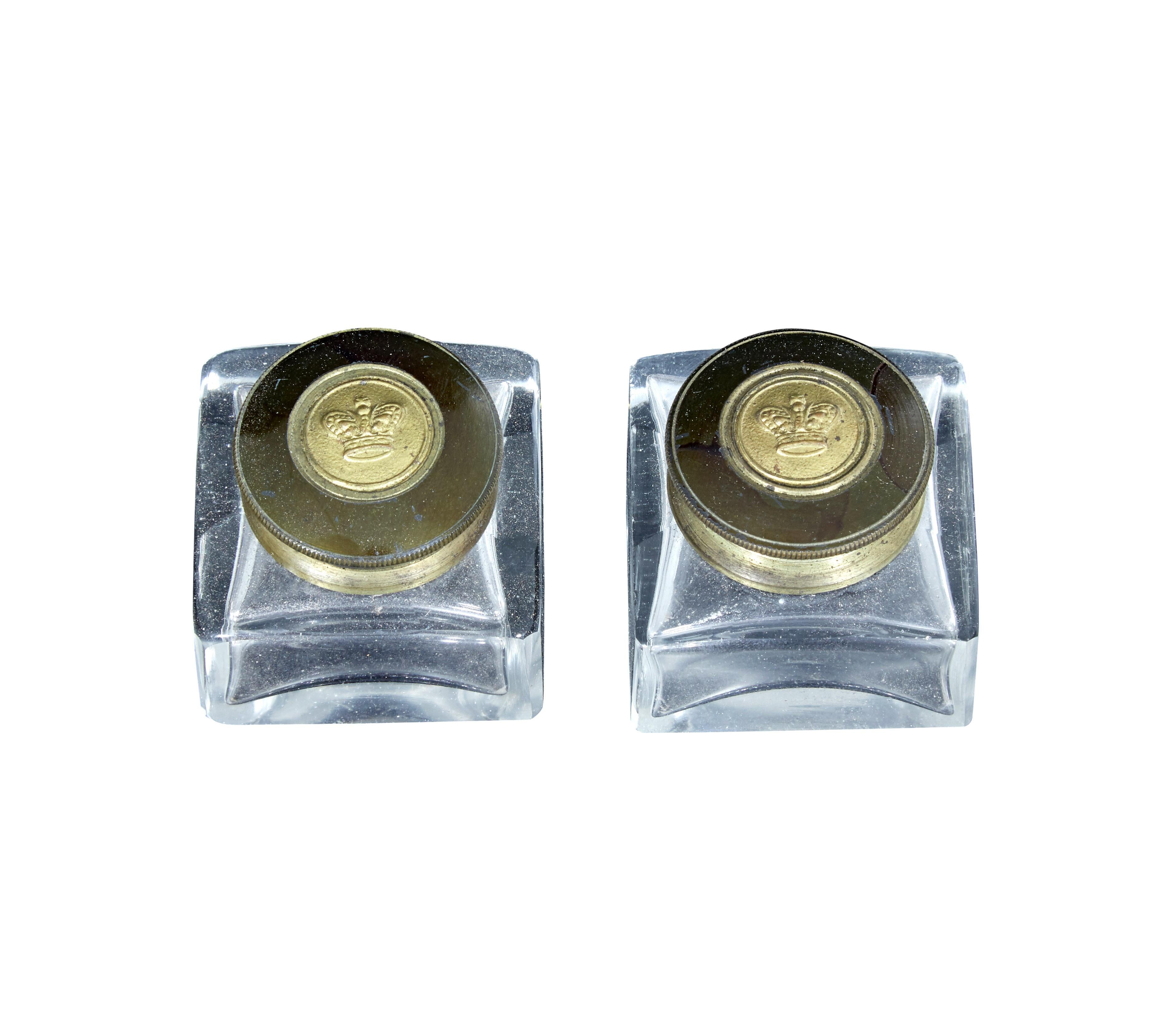 19th Century Brass Bound Mahogany Writing Slope For Sale at 1stDibs