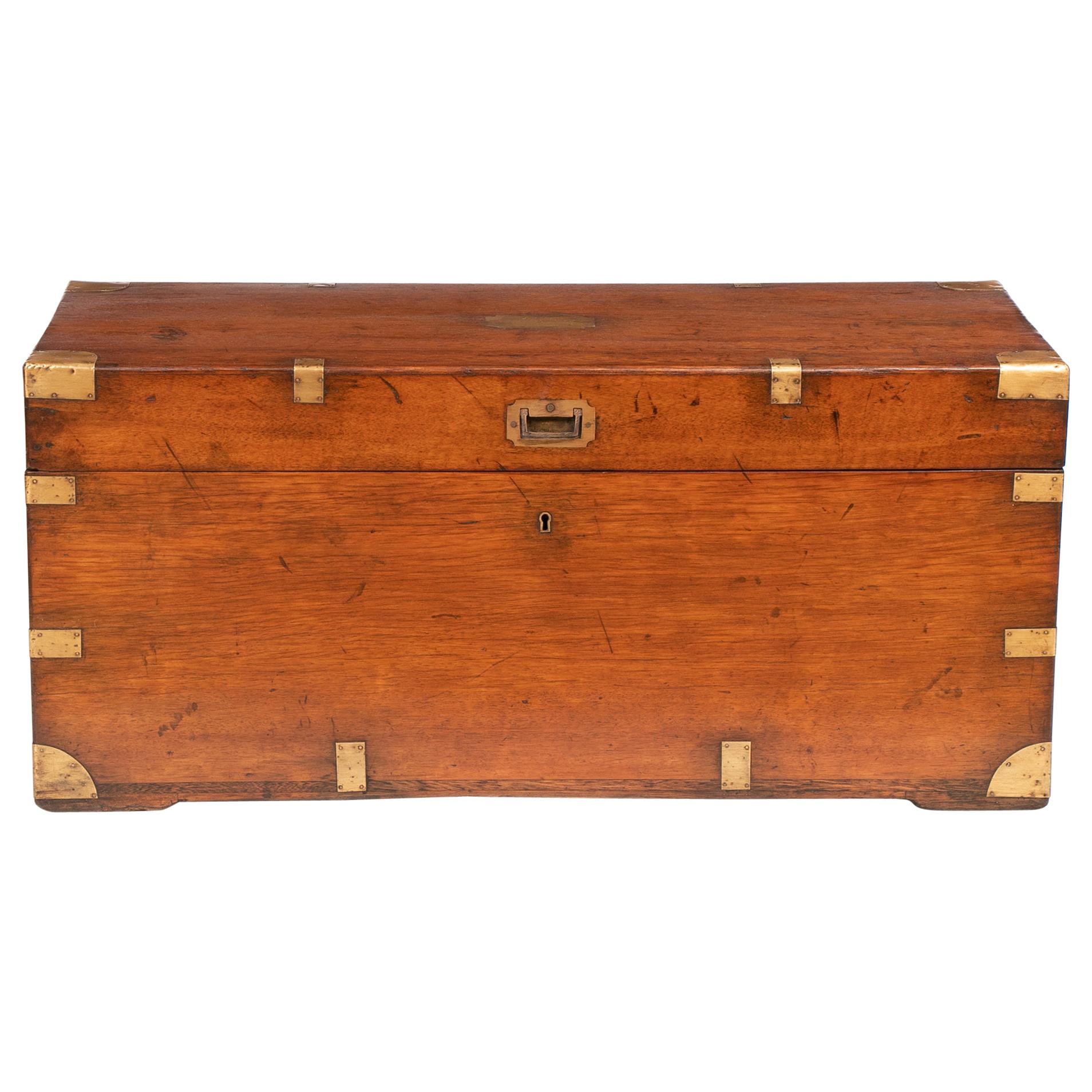 19th Century Brass Bound Military Campaign Chest