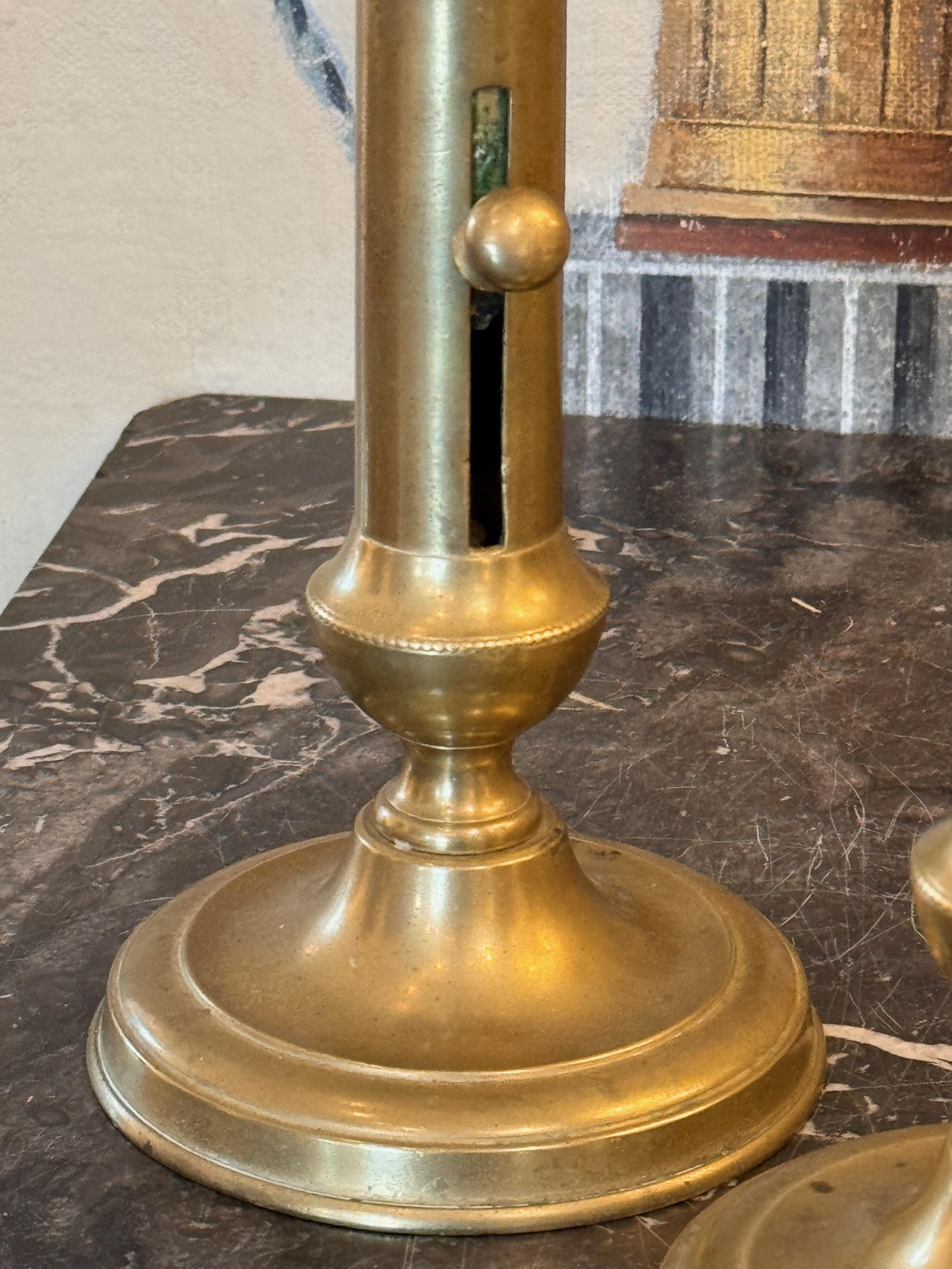 19th Century Brass Candle Holders For Sale 1