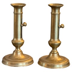 Antique 19th Century Brass Candle Holders