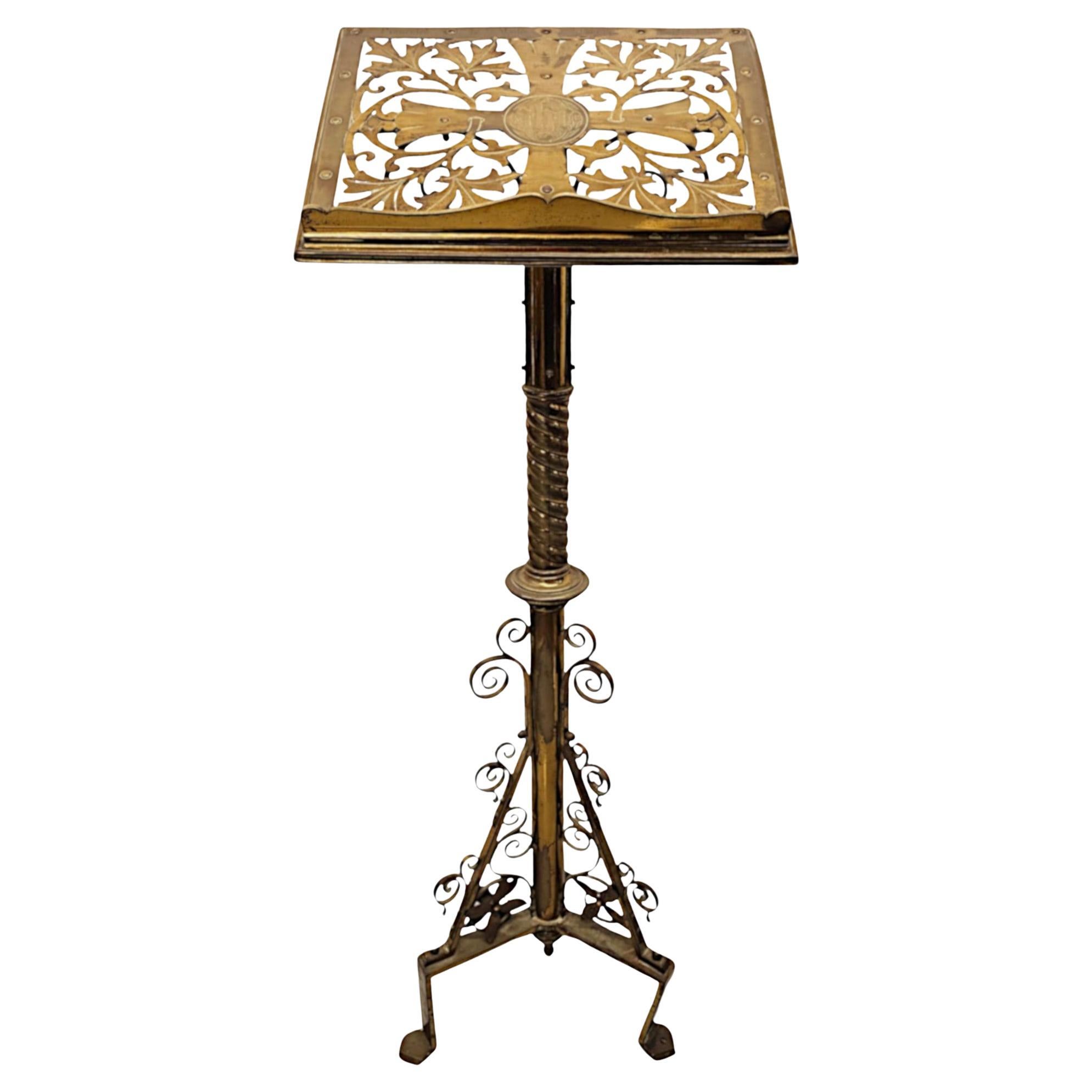 19th Century Brass Church Lectern